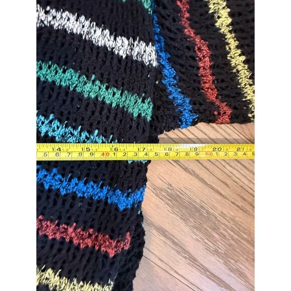 Nic & Zoe‎ Multicolored Stiped Open Knit Sweater Large - Picture 6 of 7